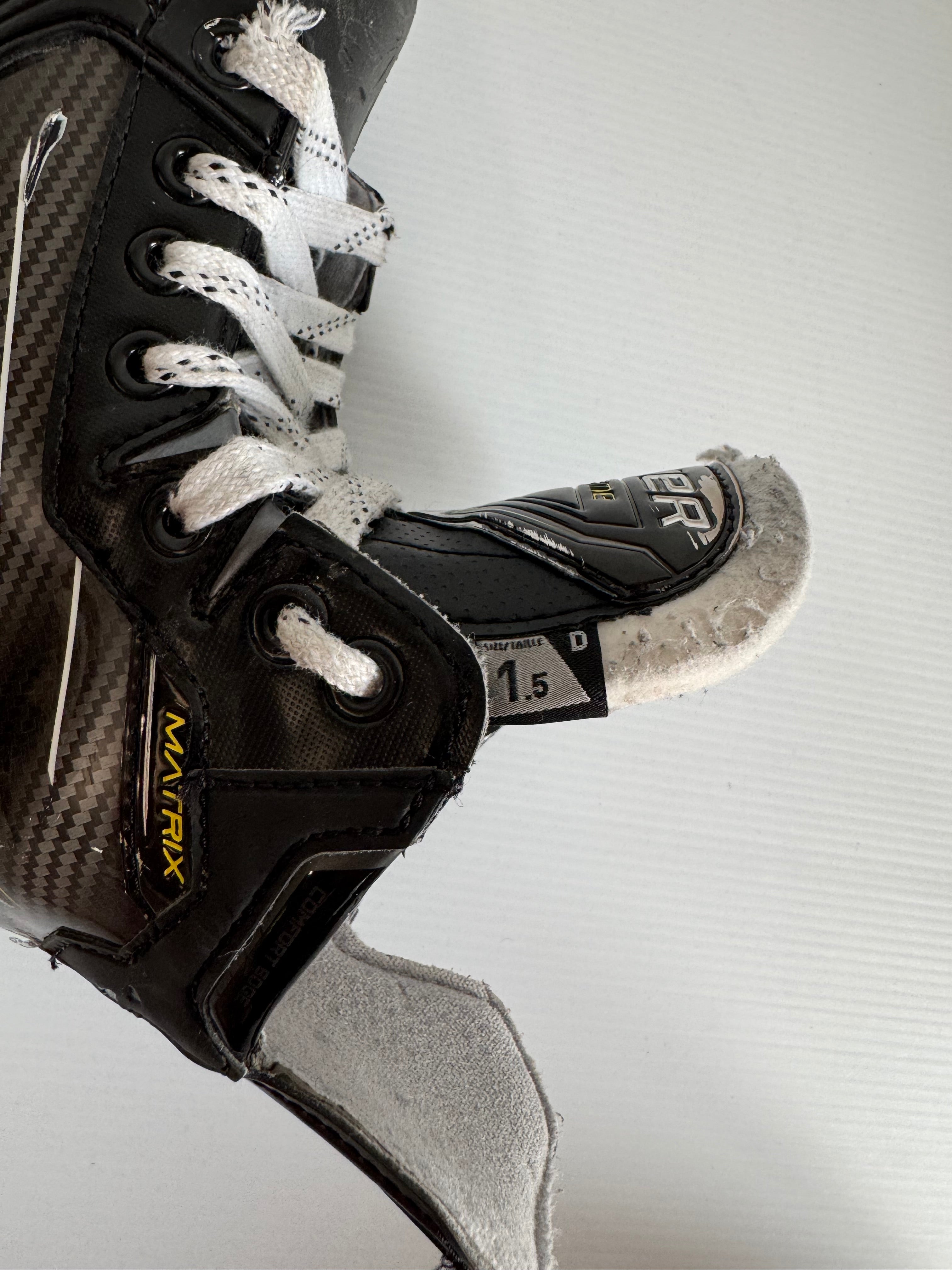 Used Bauer Supreme Matrix Hockey Skates Size 1.5 D