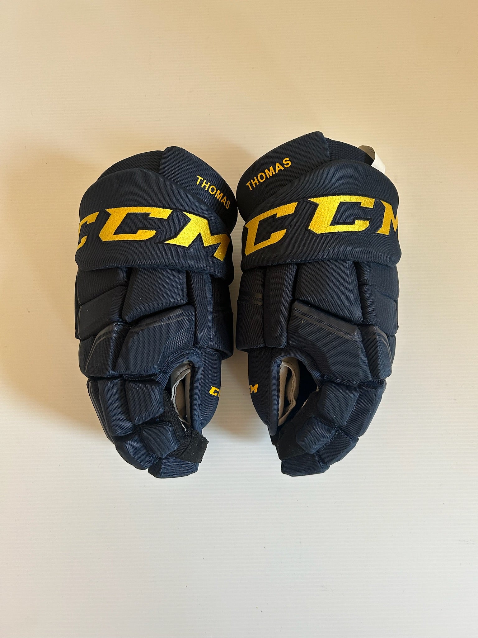 New CCM HGQL 14" Hockey Gloves - Navy/Yellow