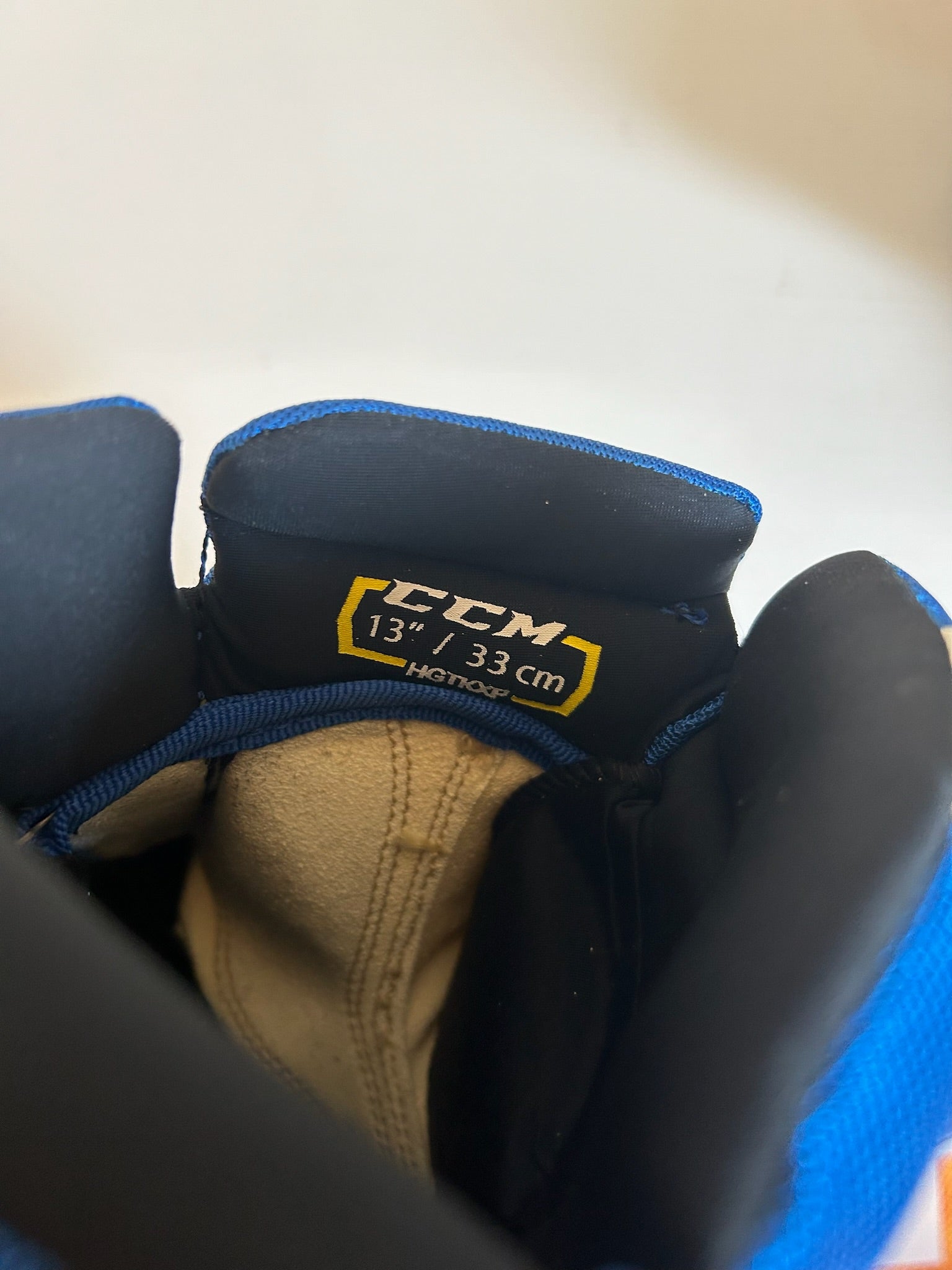 New CCM HGTKXP 13" Hockey Gloves - Royal/Gold (NHL)