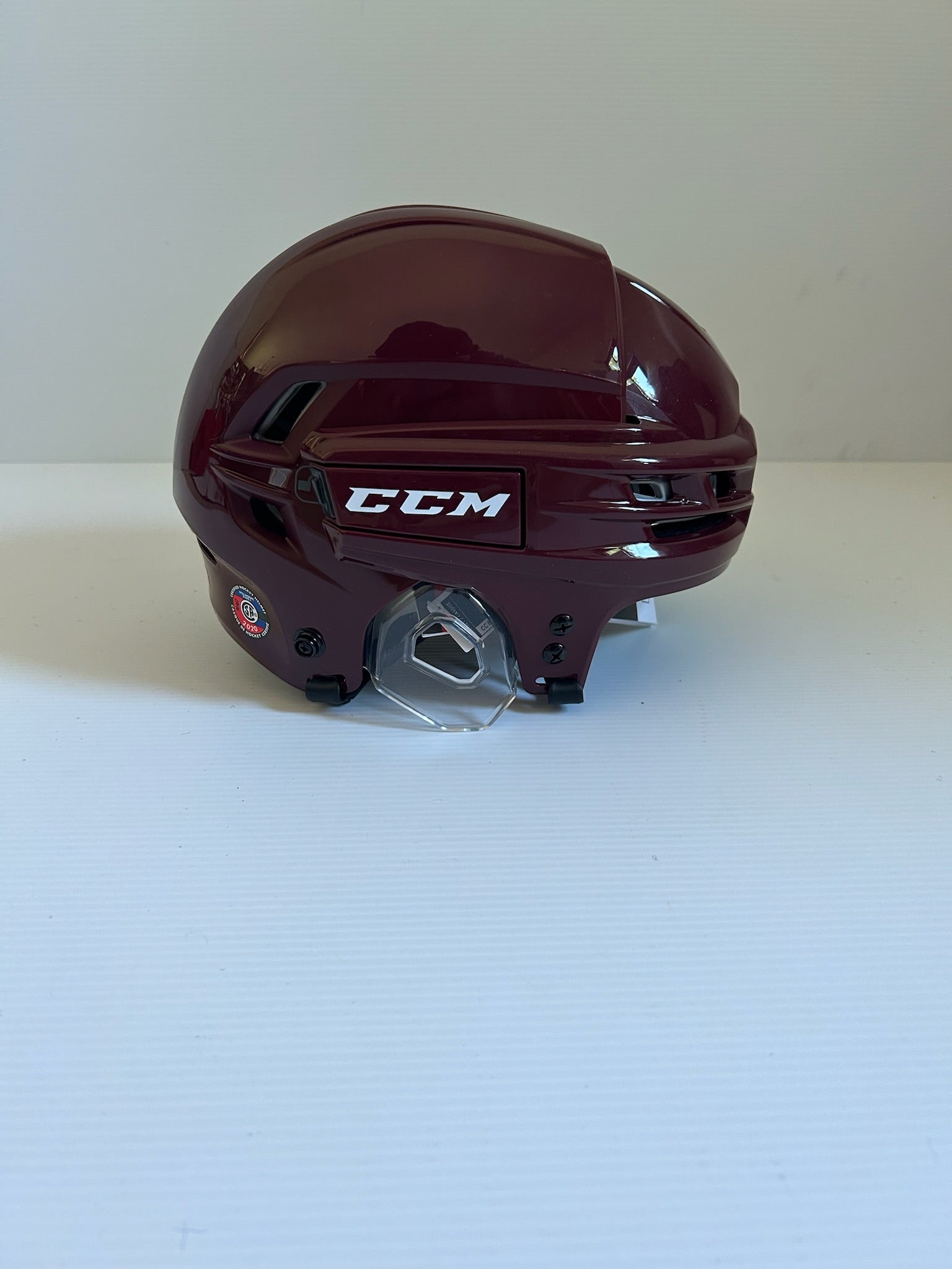 New Maroon CCM Tacks 910 Pro Stock Helmet