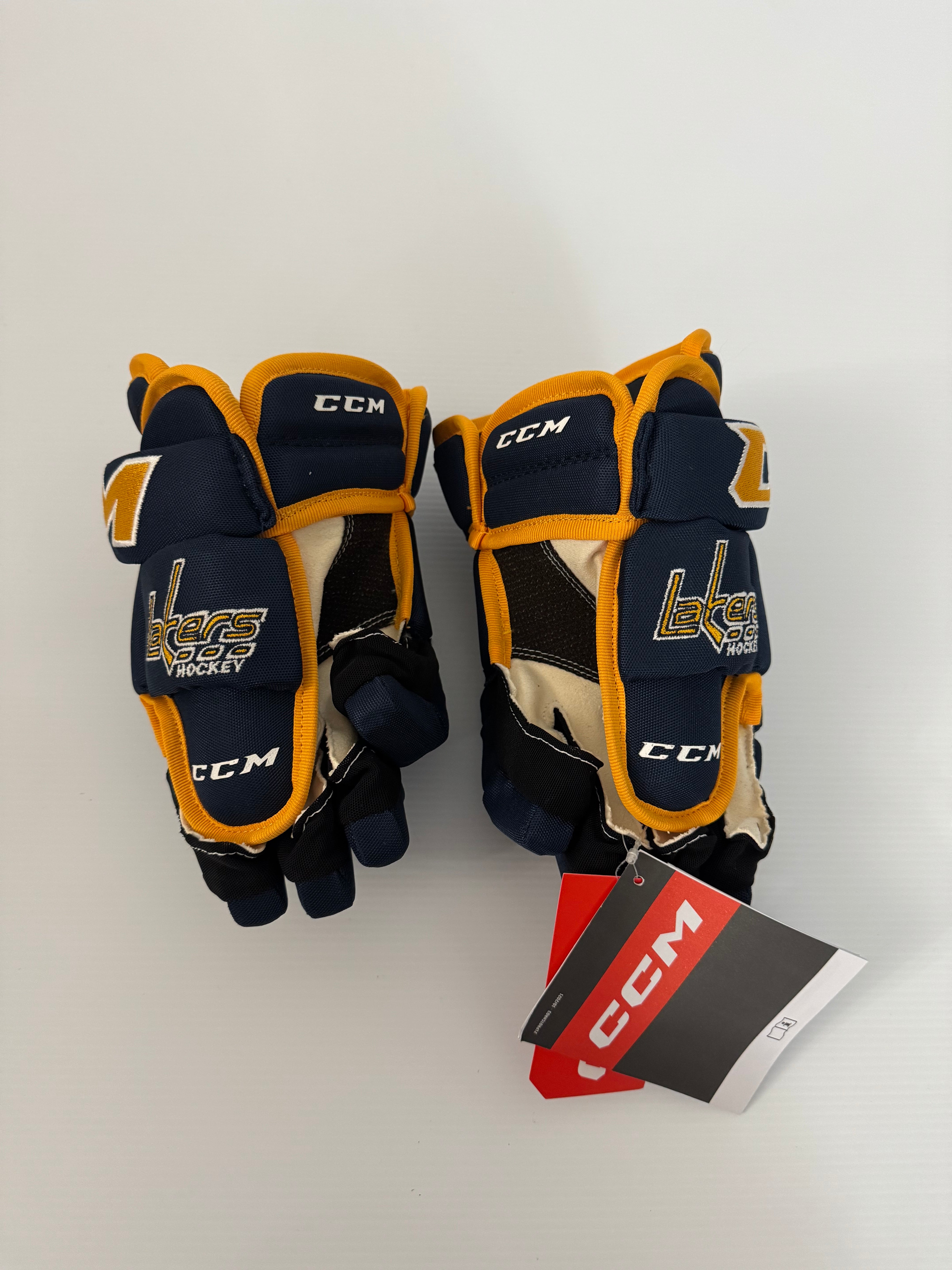 New Pro Stock CCM HG4PC Gloves – 11" – Navy/Gold