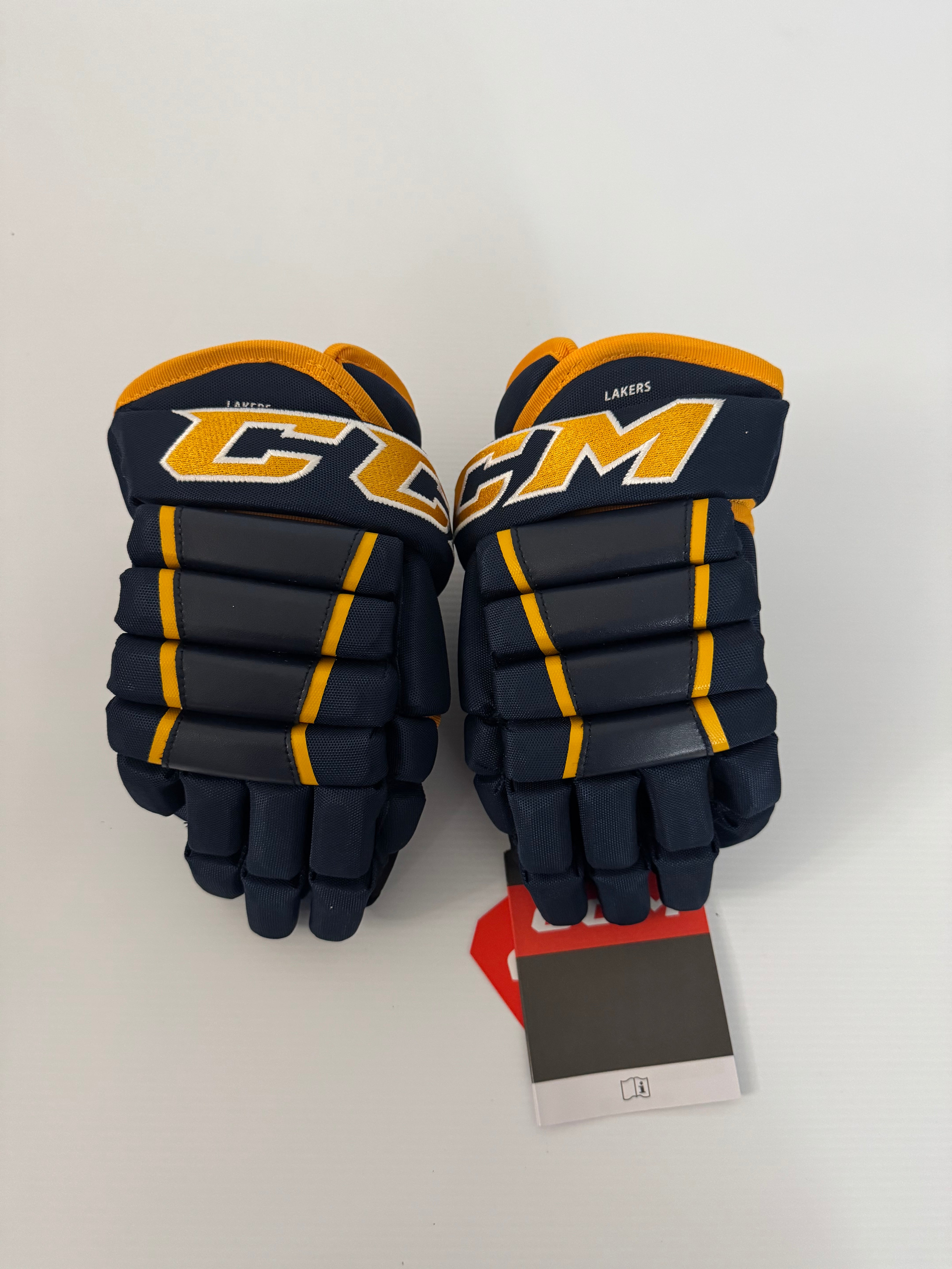 New Pro Stock CCM HG4PC Gloves – 11" – Navy/Gold