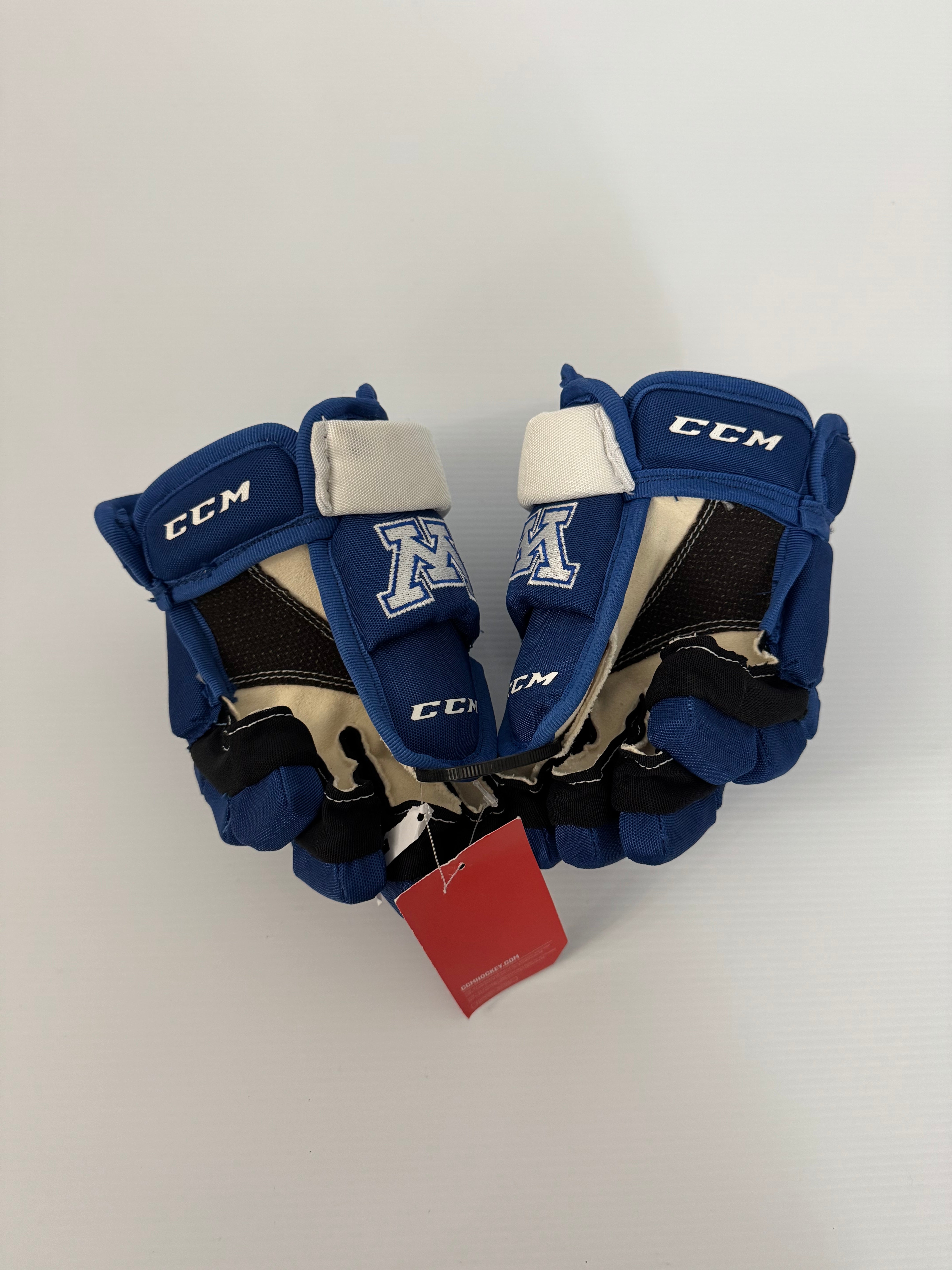 New Pro Stock Junior CCM HG4PC Gloves 10" Royal/White
