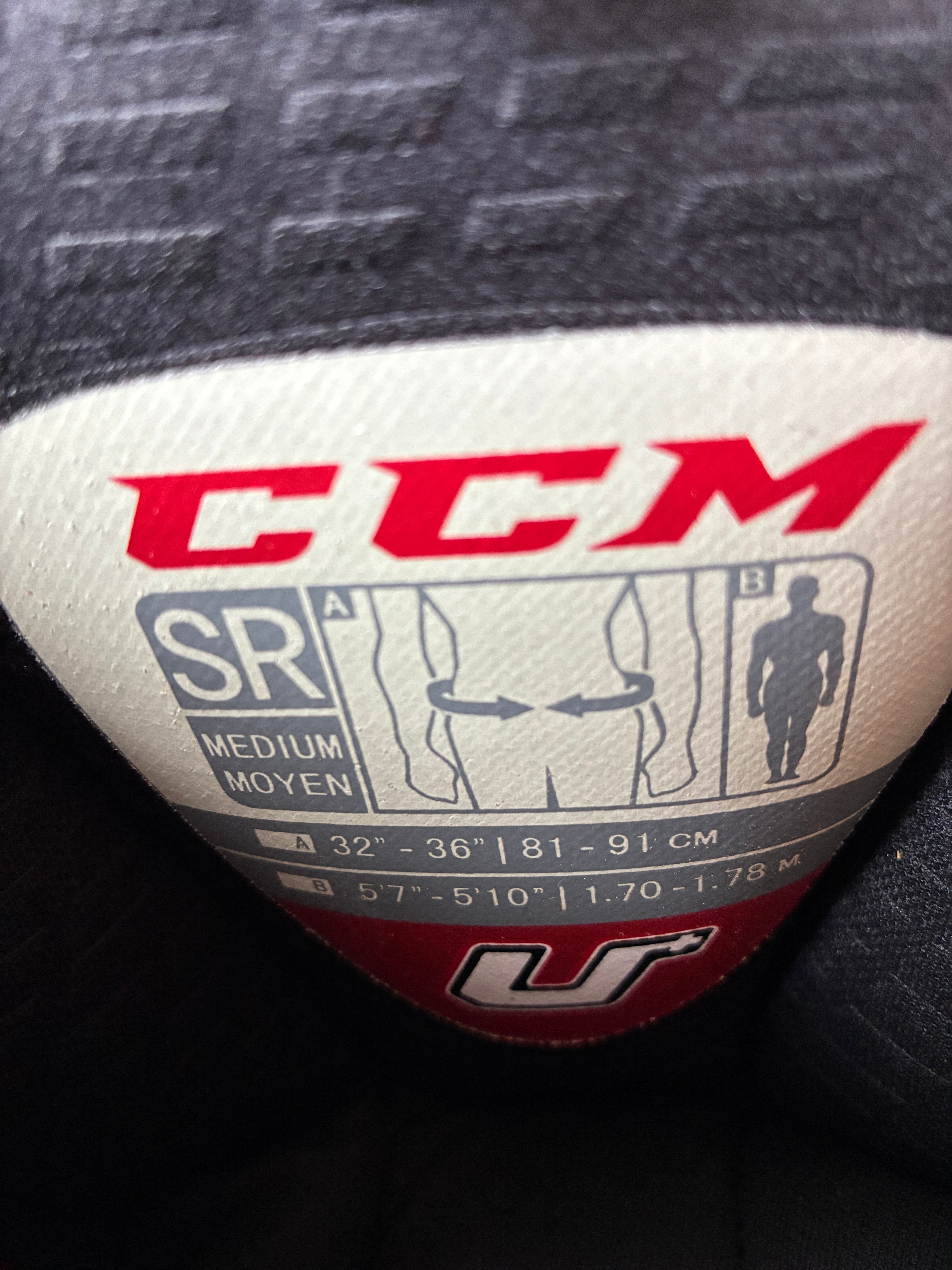 New Senior Medium CCM U+CS Hockey Pants - Black