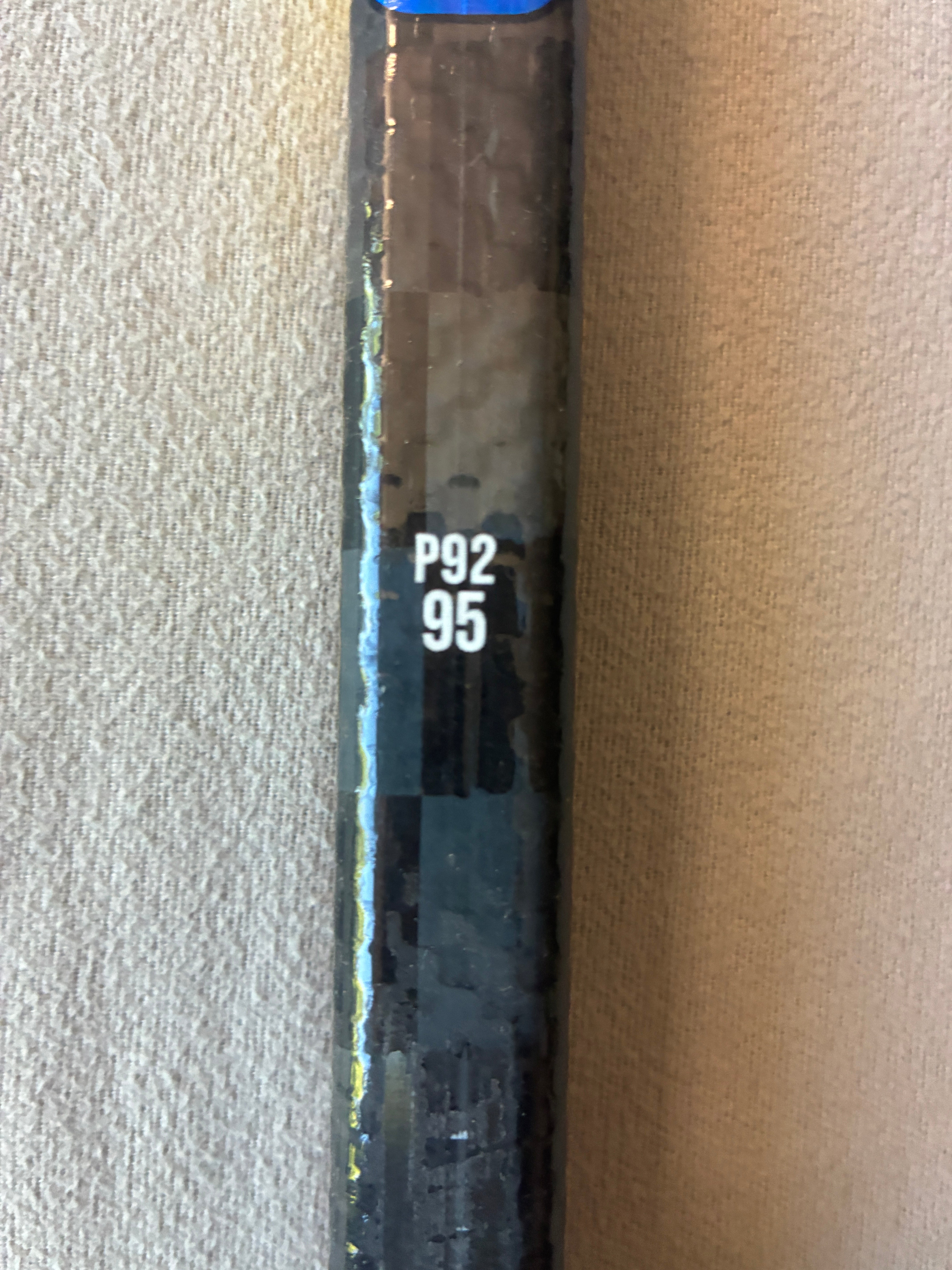 New 95 Flex P92 Senior Bauer Nexus Tracer Left Hand Pro Stock Hockey Stick - Blue/Gold