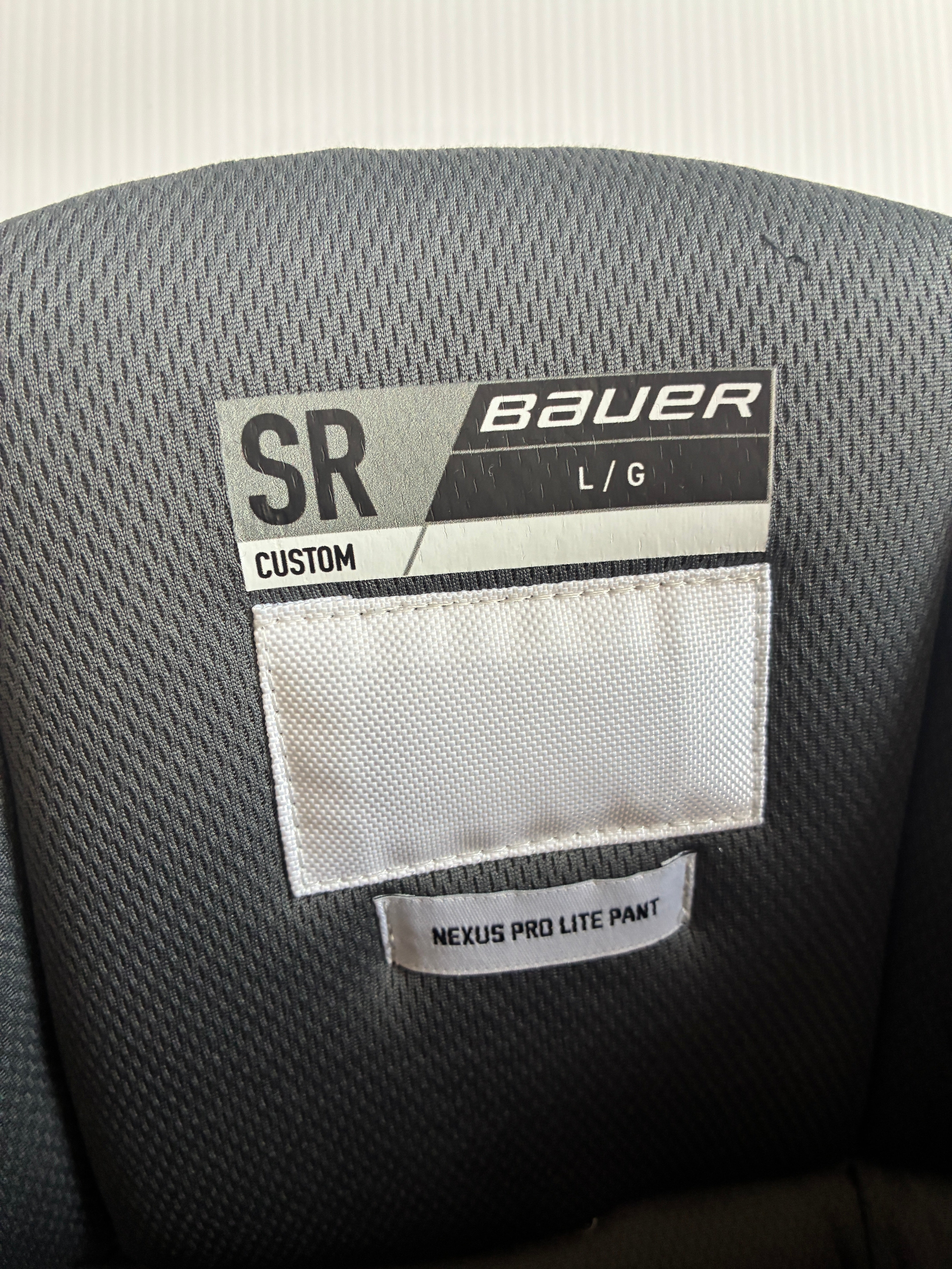 Like New Senior Large Nike Bauer Nexus Pro Lite Pro Stock Hockey Pants - Blue
