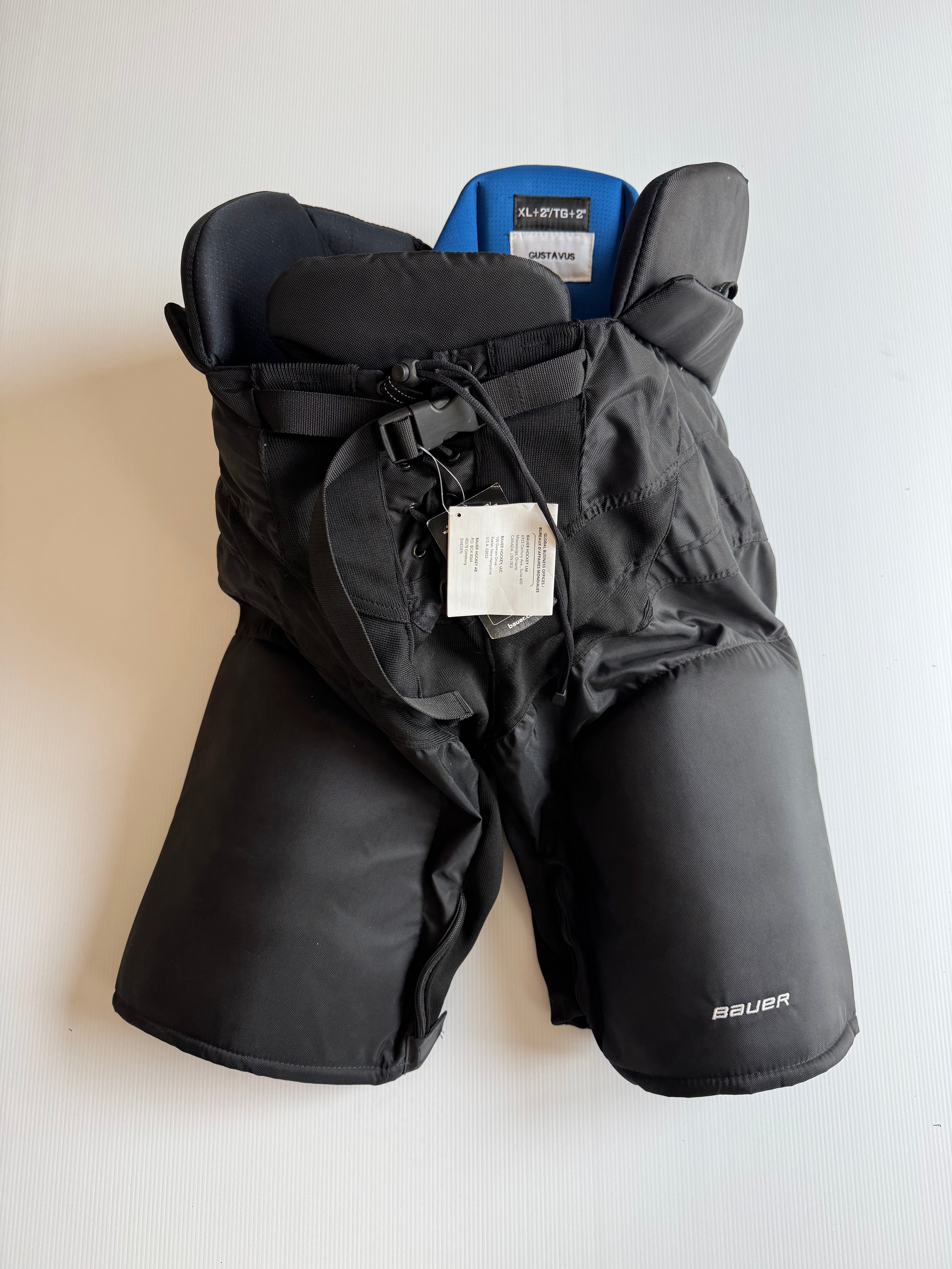 New Black Senior XL +2" Pro Stock Bauer Nexus Custom Pro Hockey Pants (NCAA)