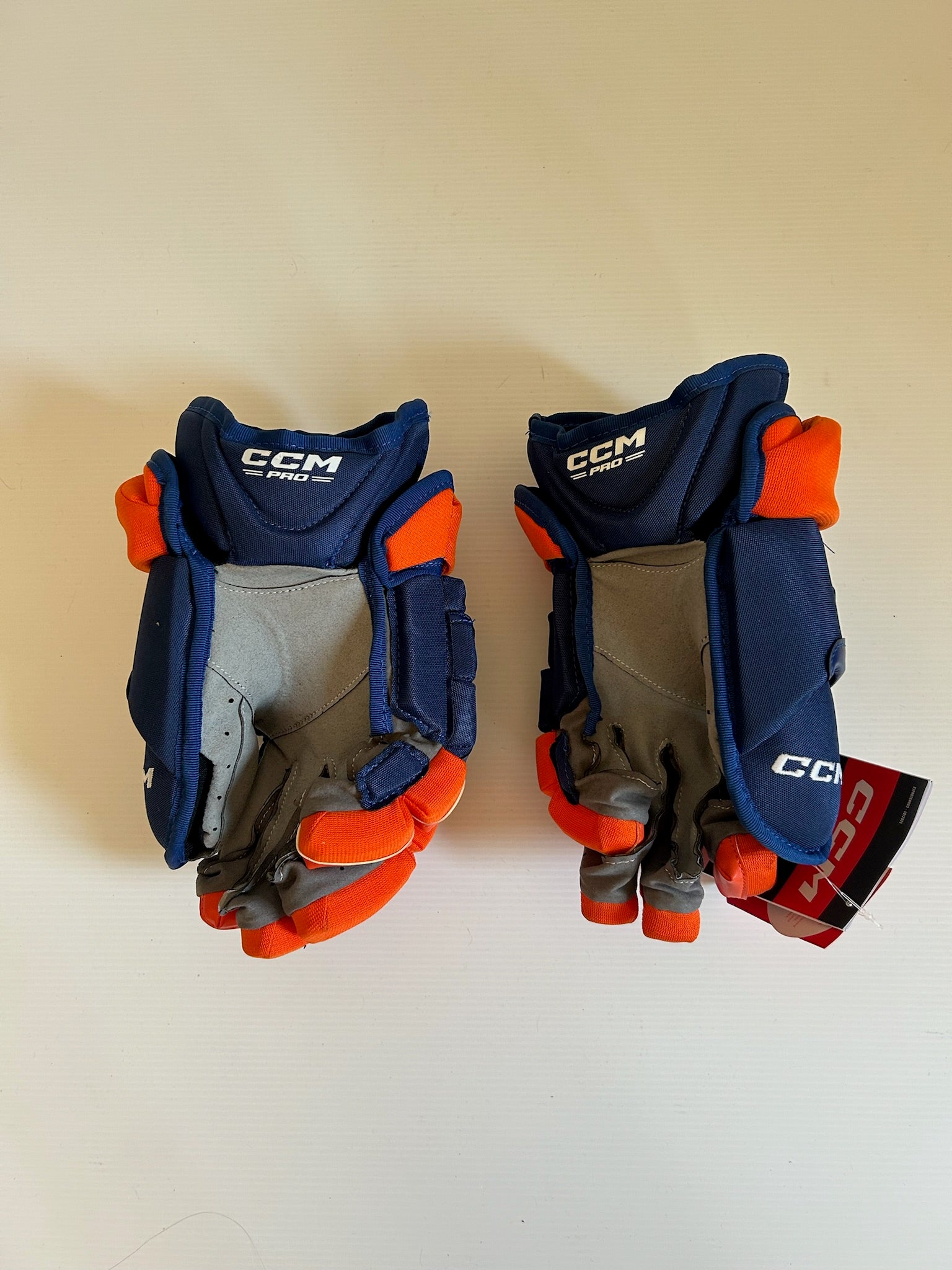 New CCM HG12XP 14" Hockey Gloves - Royal/Orange