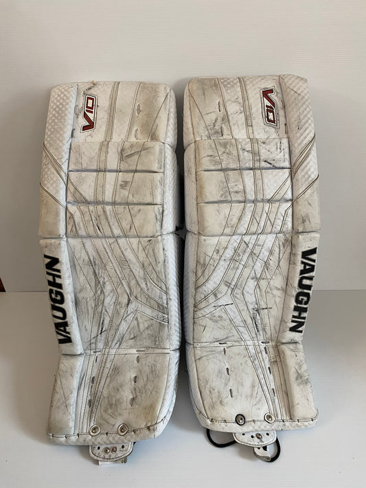 Used 28" + 2" Vaughn V10 Regular Goalie Full Set White/White