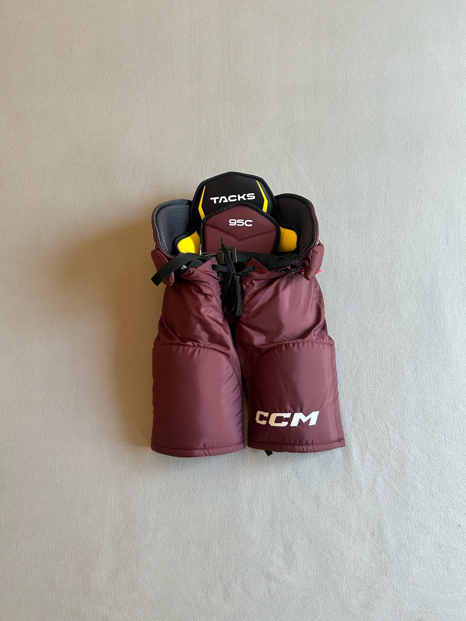 New Maroon Junior CCM Tacks 95C Pro Stock Hockey Pants