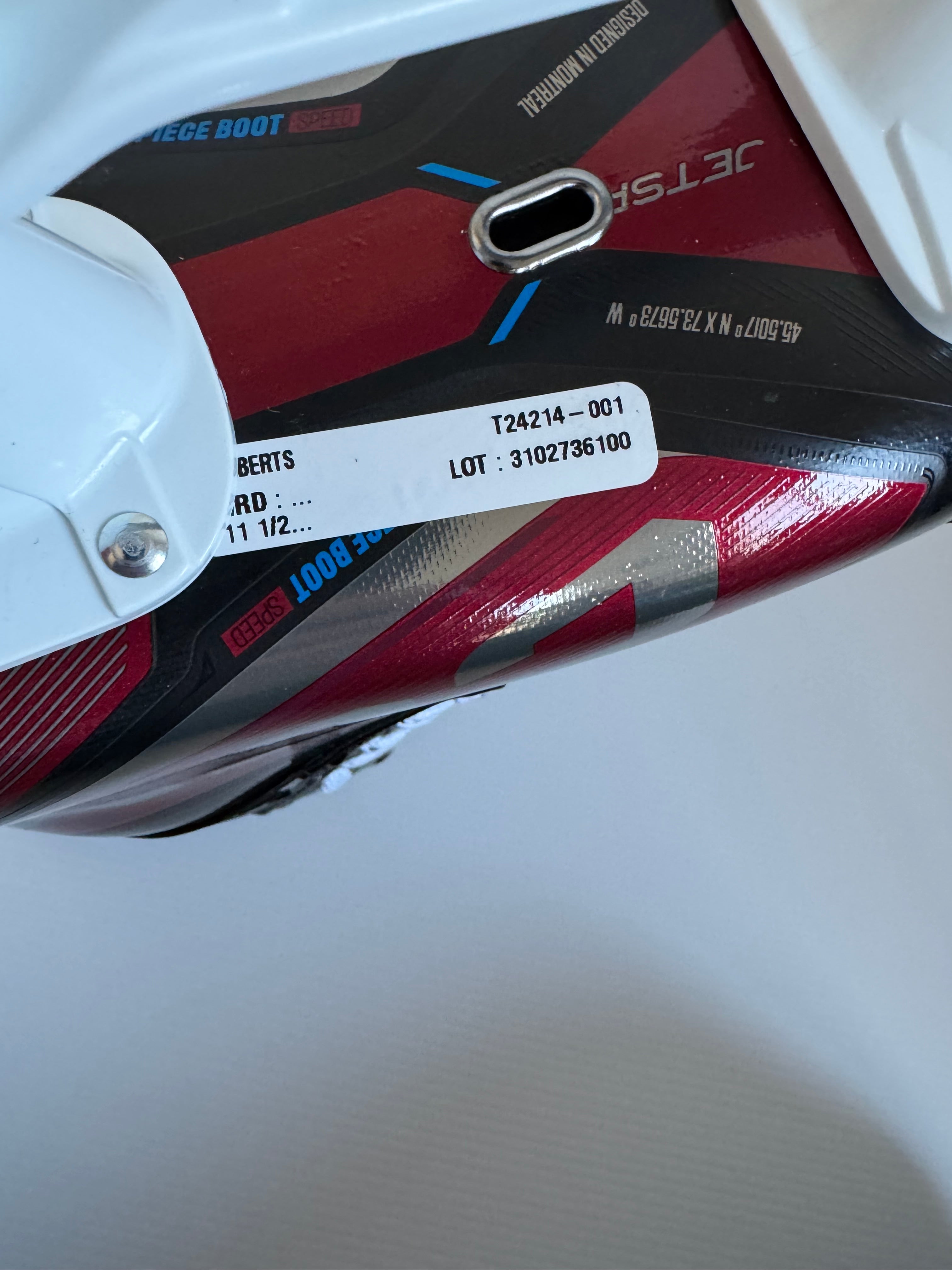 New Senior CCM JetSpeed FT6 Pro Size 11.5 Regular Custom Maroon Hockey Skates