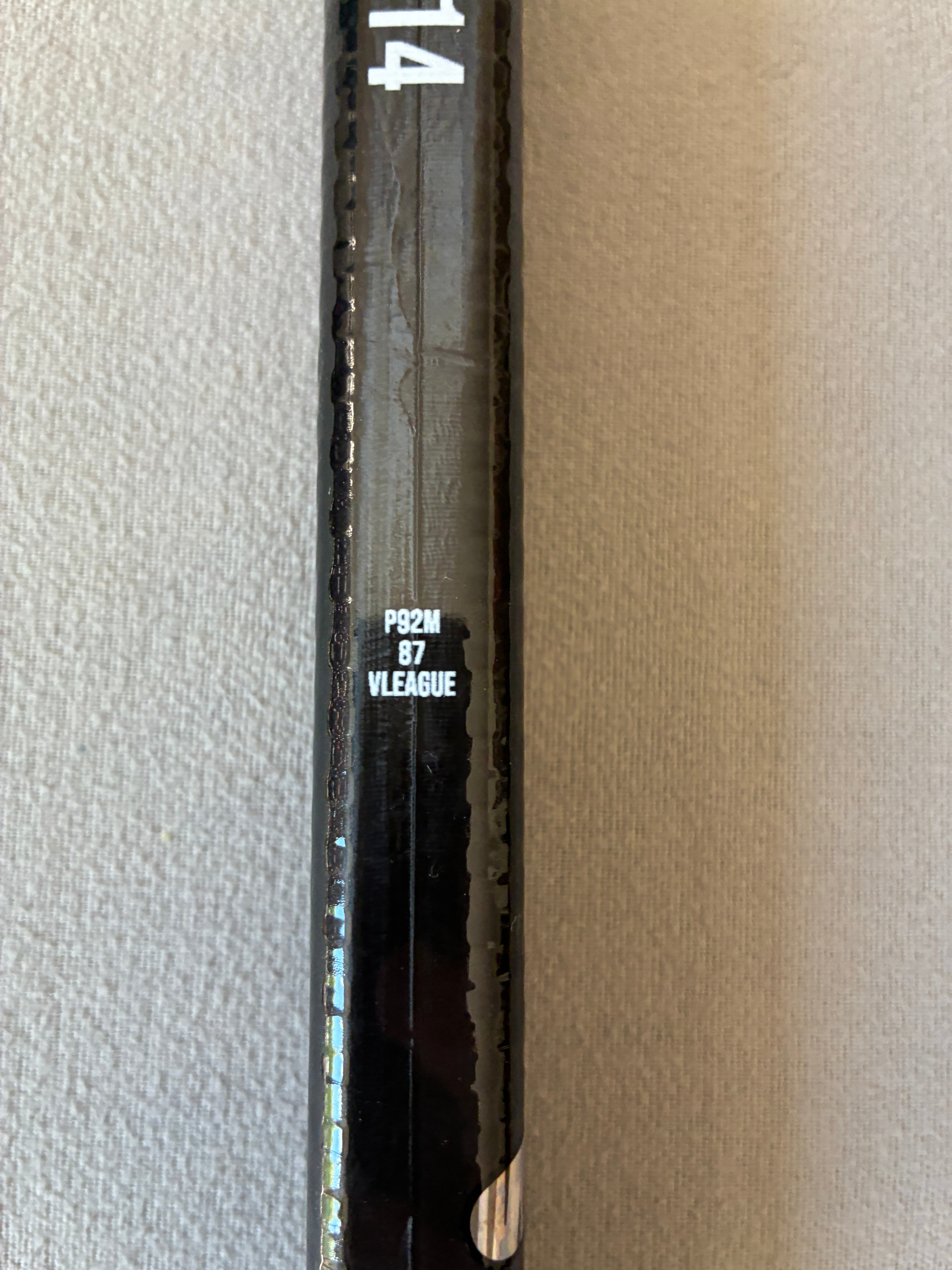 New 87 Flex P92M Senior Bauer Vapor League (Flylite dress) Left Hand Pro Stock Hockey Stick - Black