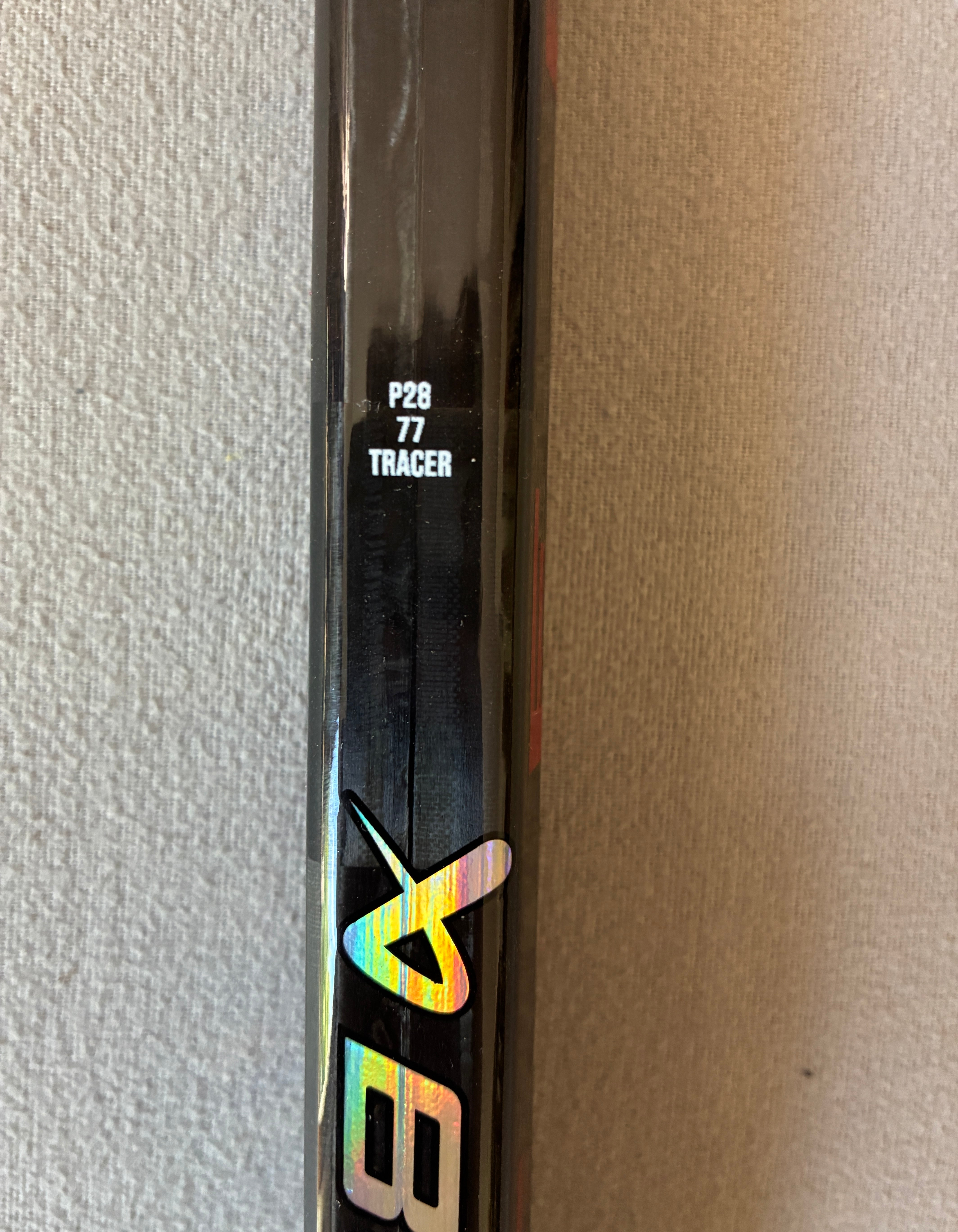 New 77 Flex P28 Senior Bauer Tracer Left Hand Pro Stock Hockey Stick - Red