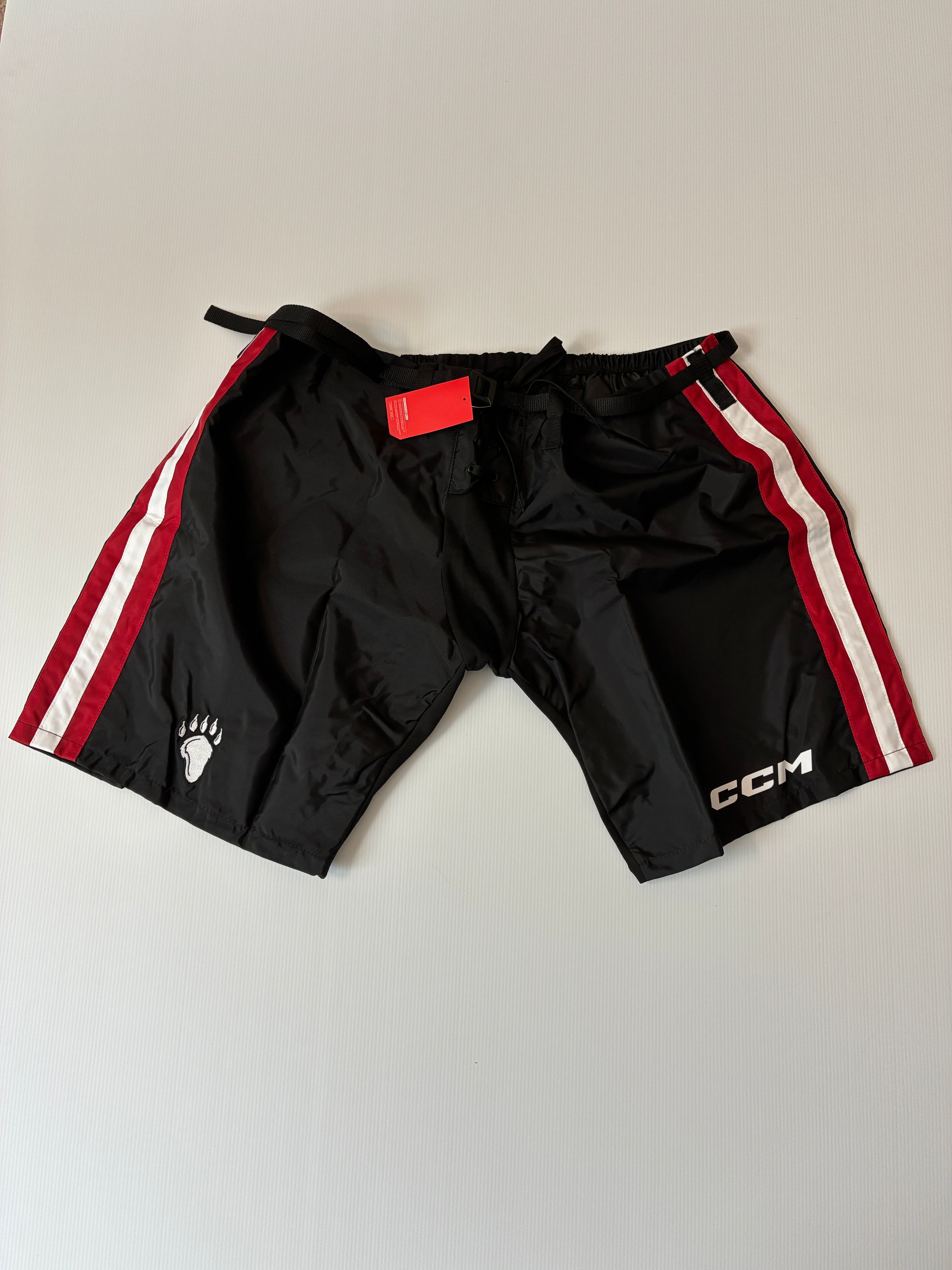 New Senior CCM PP25GC Pro Stock Hockey Pant Shells - Black/Red/White