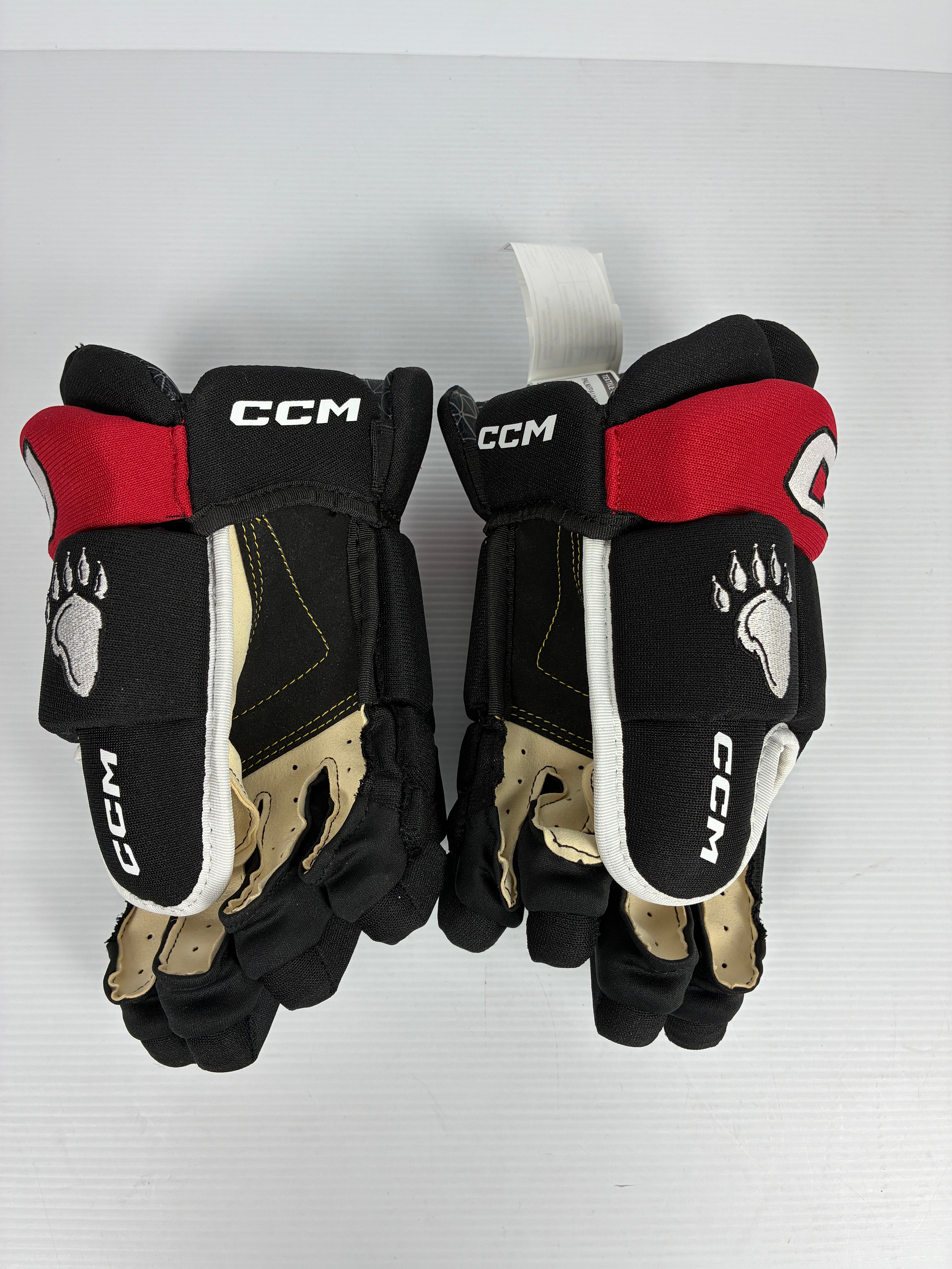 New CCM 85C 12" Pro Stock Hockey Gloves - Black/Red/White