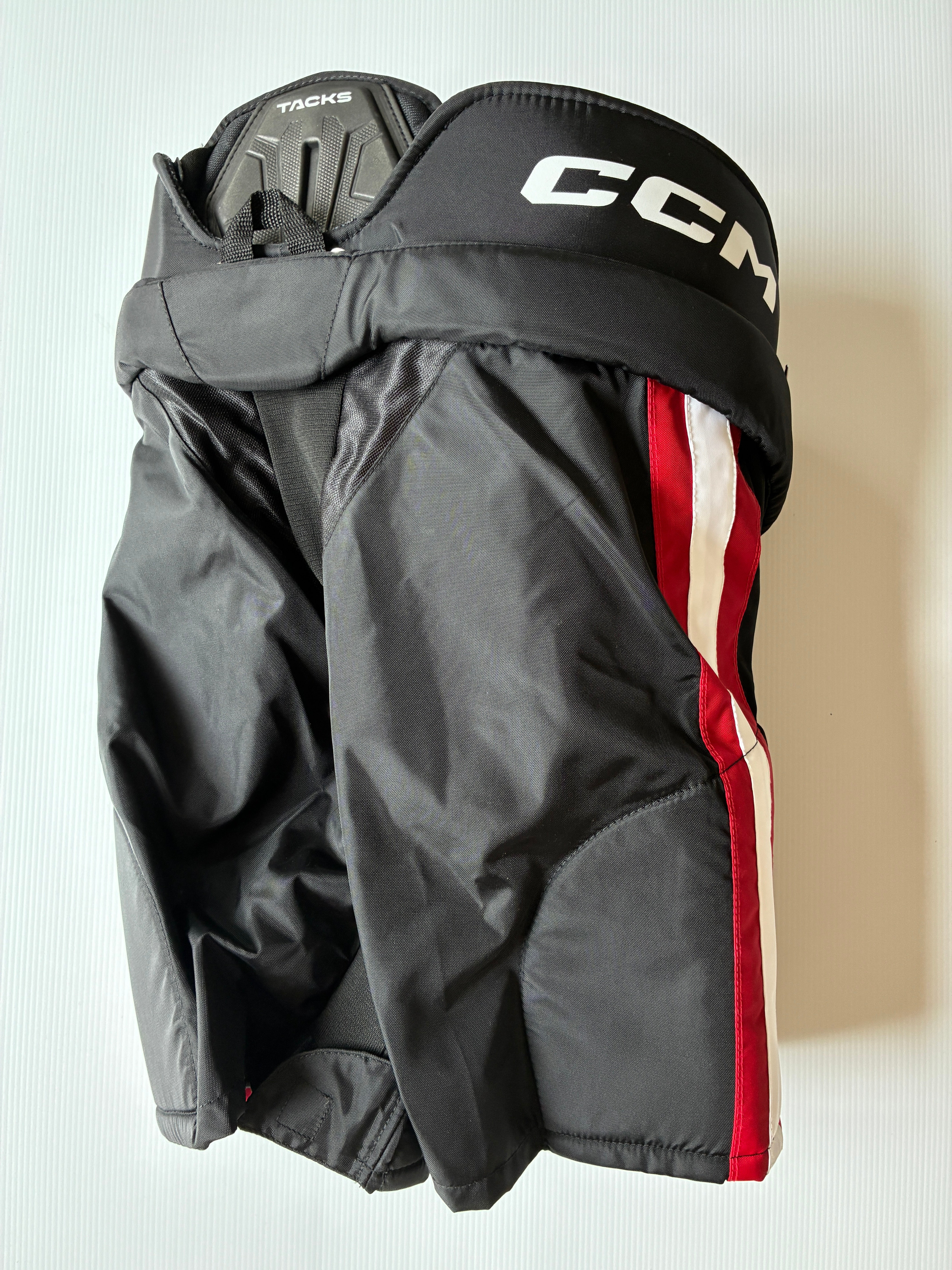 New Junior Large CCM 85C Pro Stock Hockey Pants - Black/Red/White