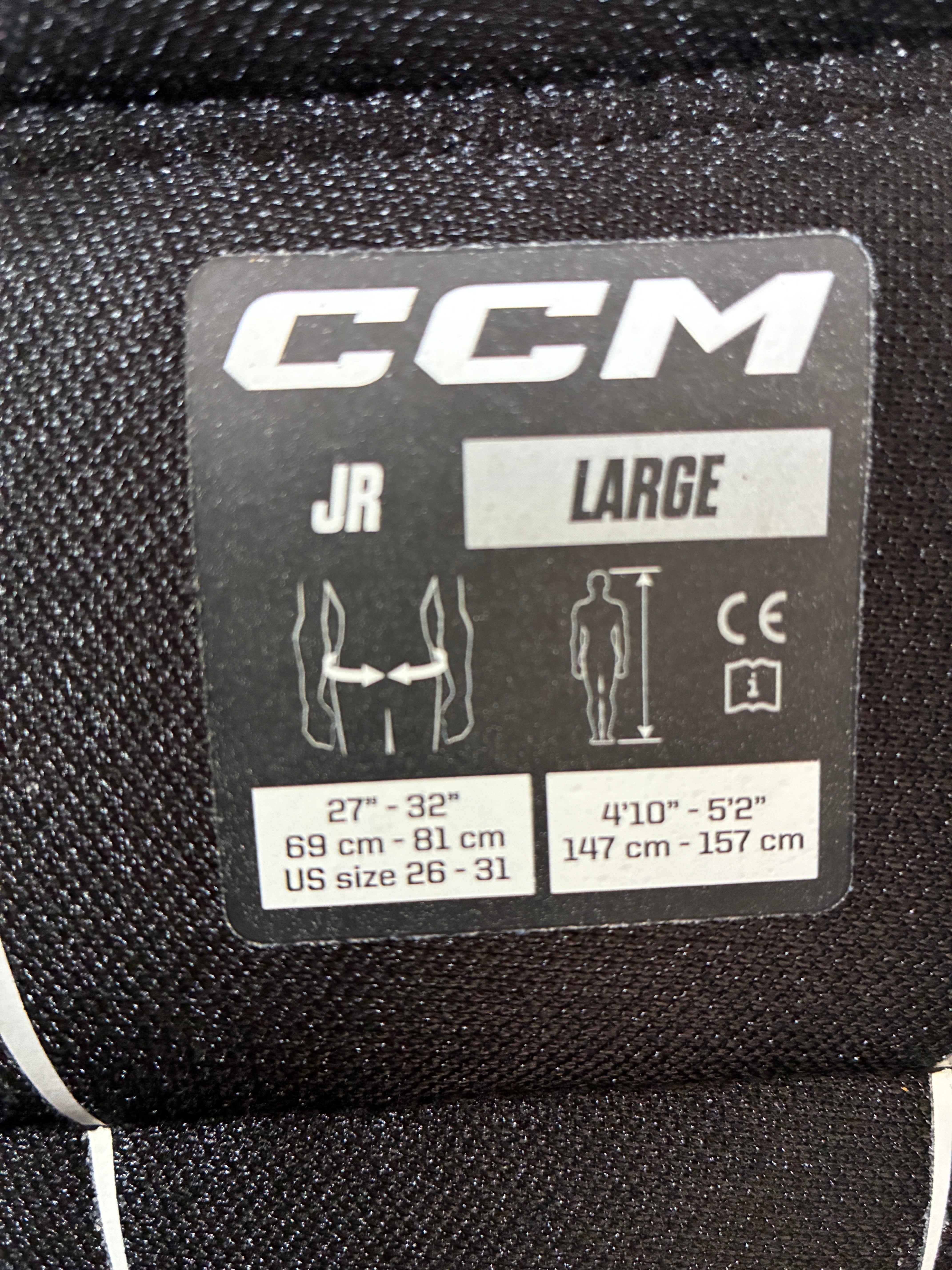 New Junior Large CCM 85C Pro Stock Hockey Pants - Black/Red/White