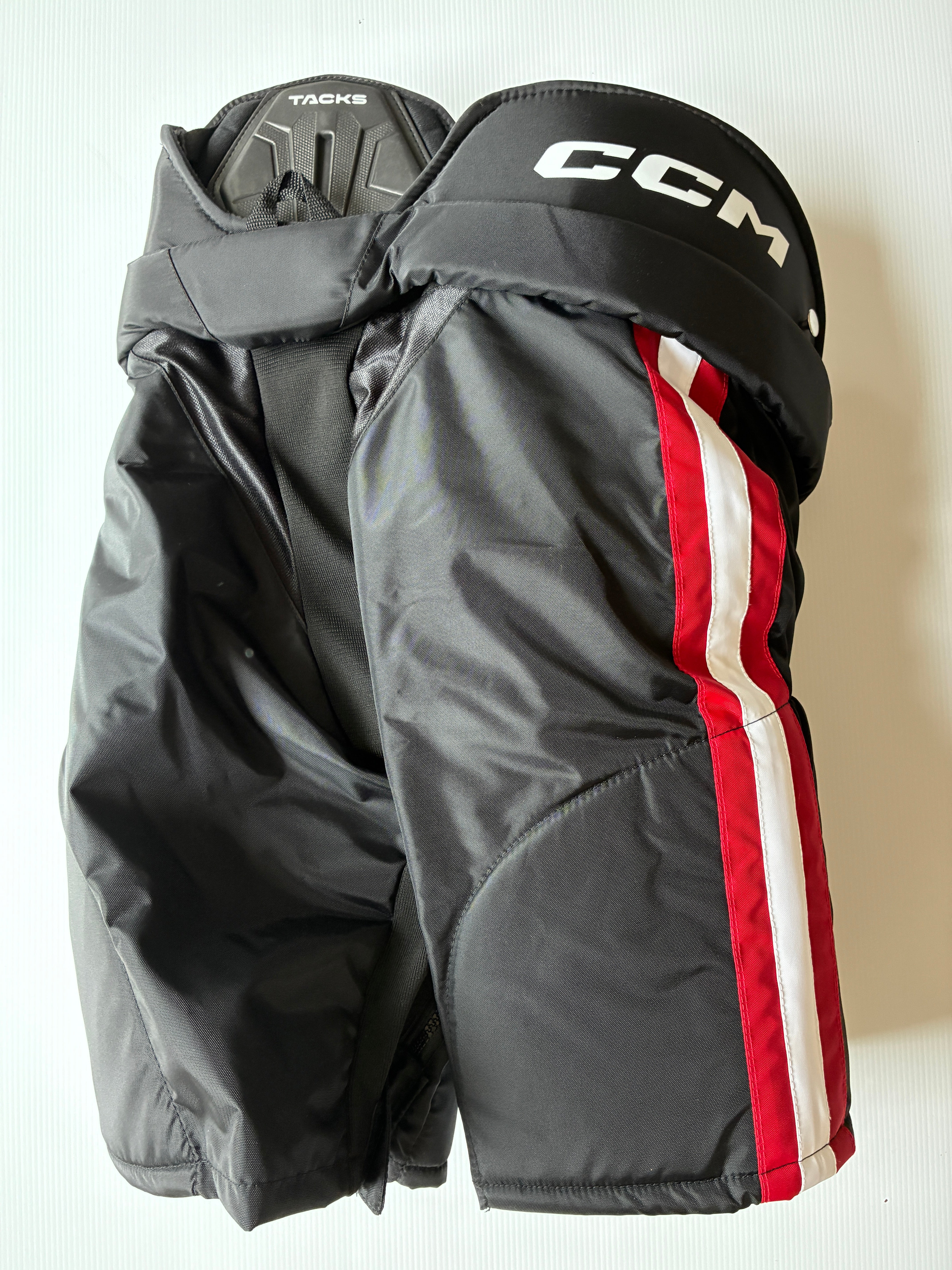 New Senior CCM 85C Pro Stock Hockey Pants - Black/Red/White