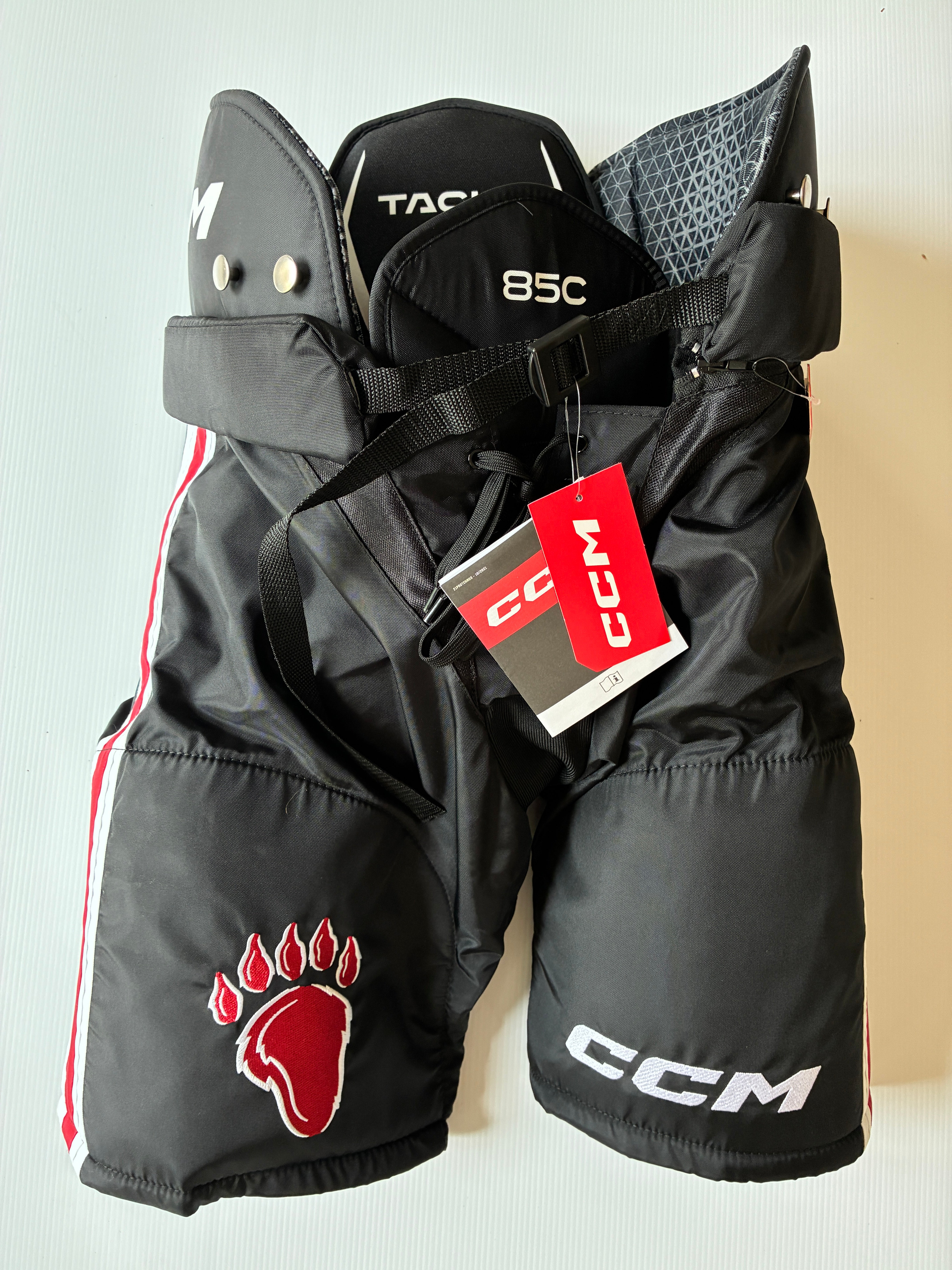 New Senior CCM 85C Hockey Pants - Black/Red/White