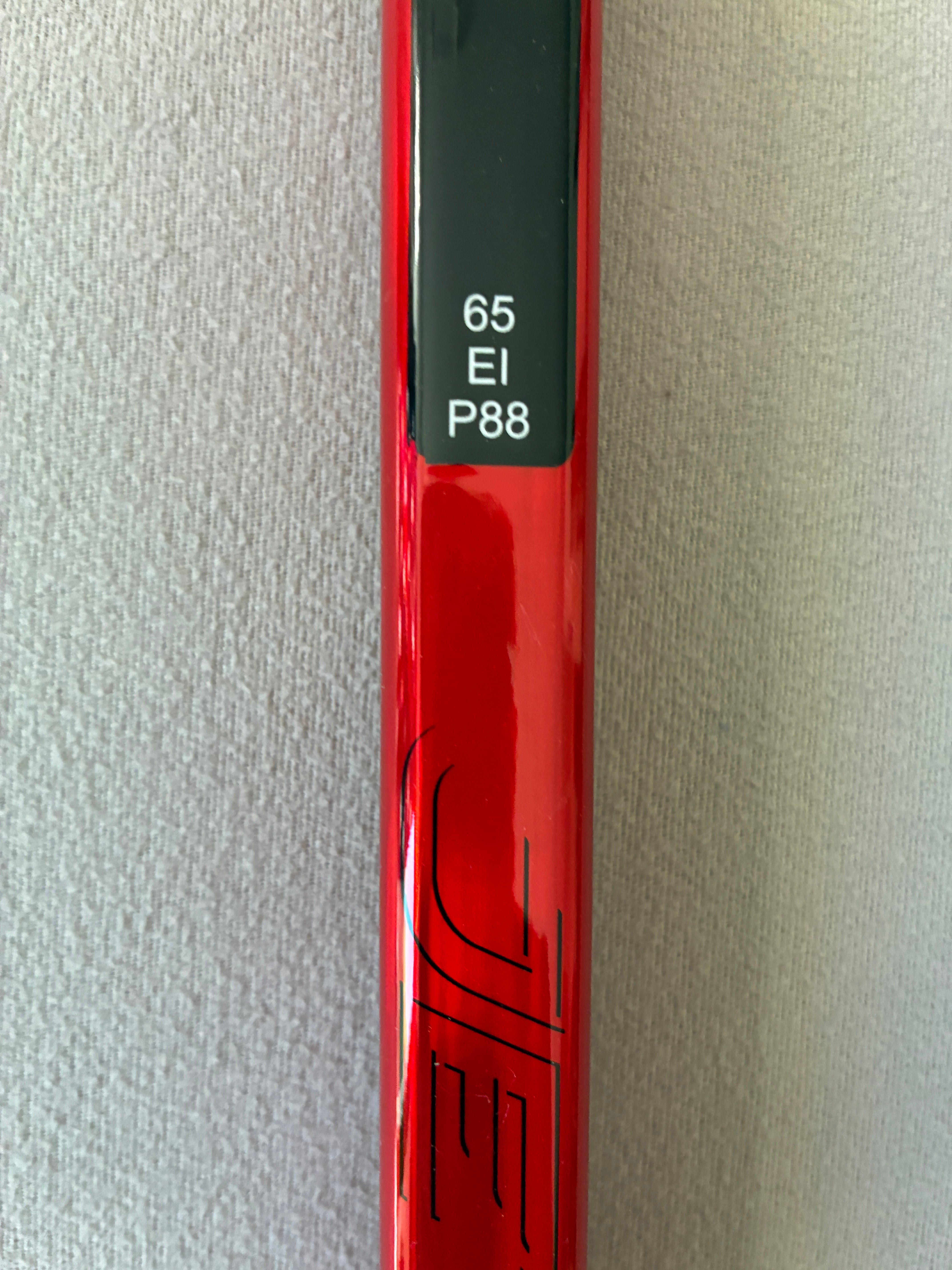 New 65 Flex P88 Senior CCM Ribcor Team (Jetspeed Dress) Right Hand Hockey Stick - Red