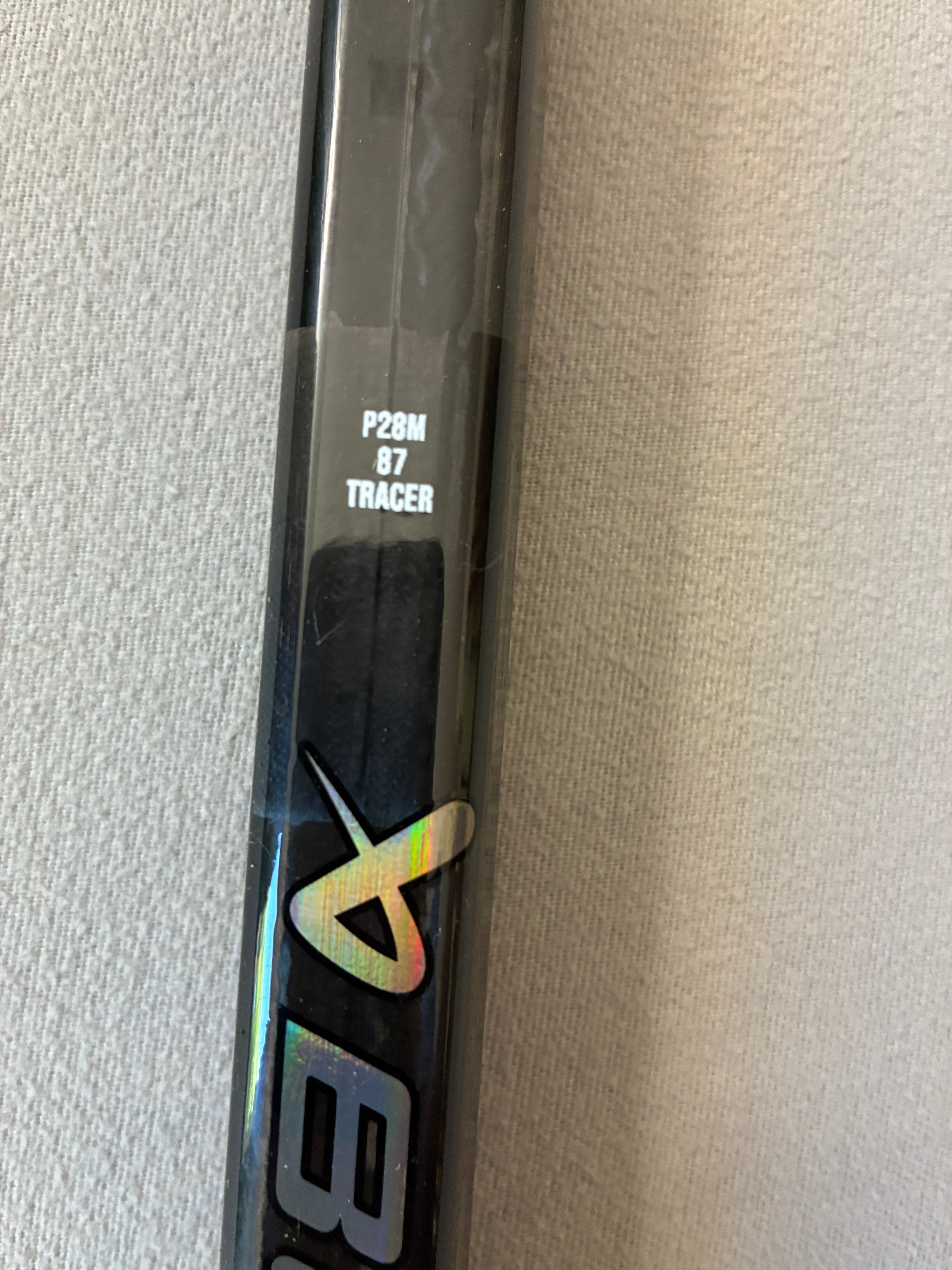 New 87 Flex P28M Senior Bauer Nexus Tracer Left Hand Pro Stock Hockey Stick - Maroon