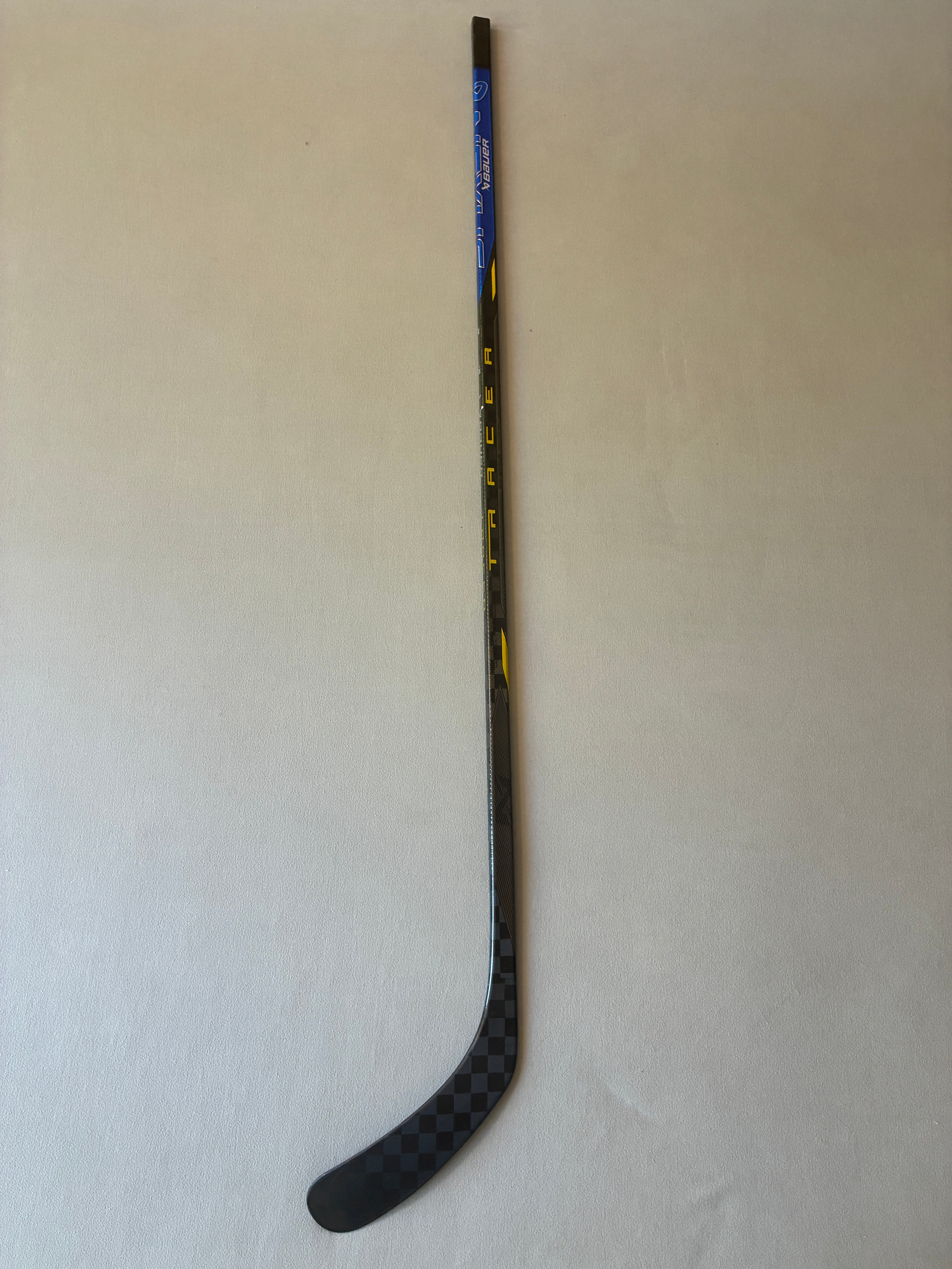 New 95 Flex P92 Senior Bauer Nexus Tracer Left Hand Pro Stock Hockey Stick - Blue/Gold