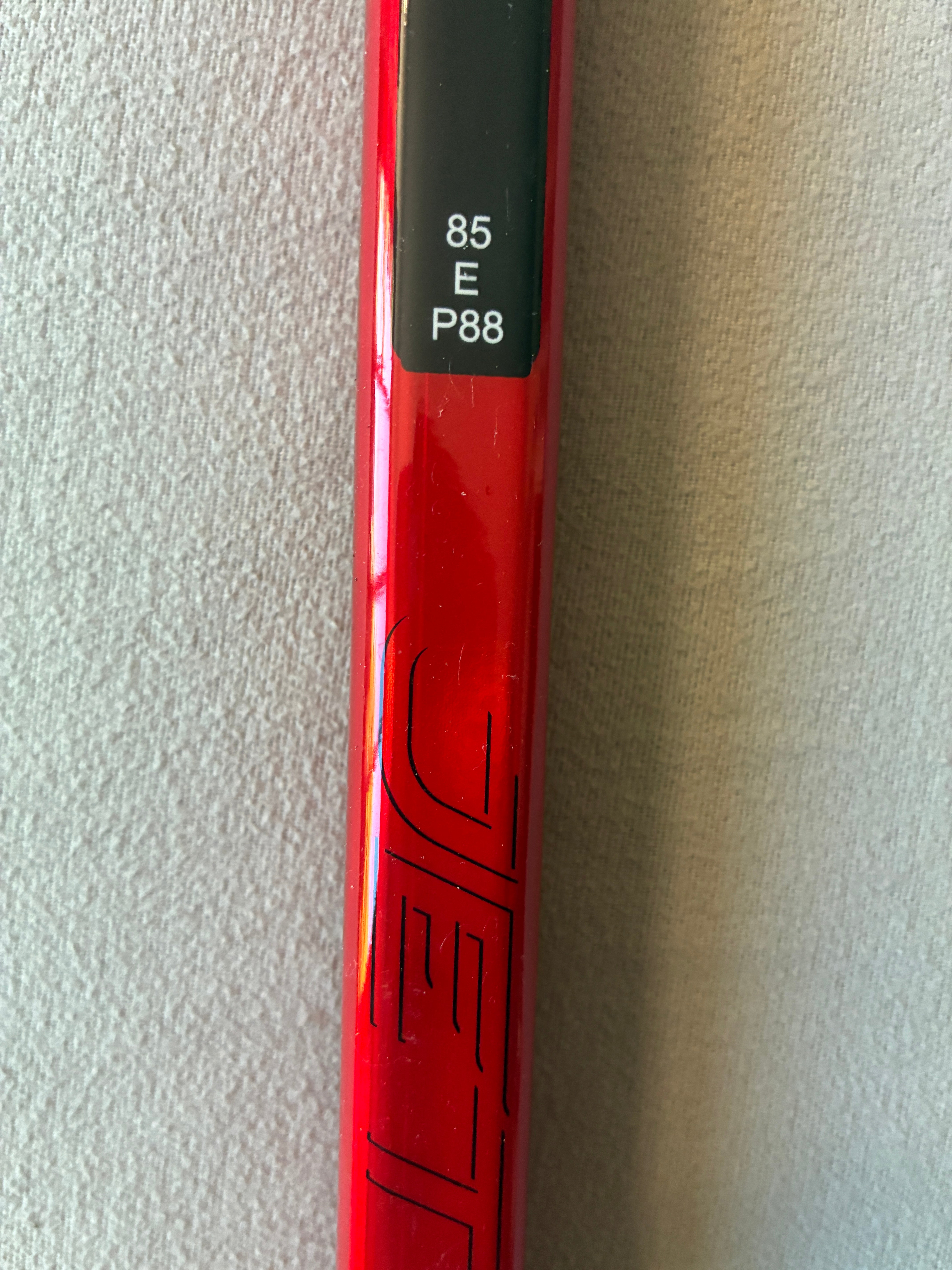 New 85 Flex P88 Senior CCM Ribcor Team (Jetspeed dress) Right Hand Pro Stock Hockey Stick - Red