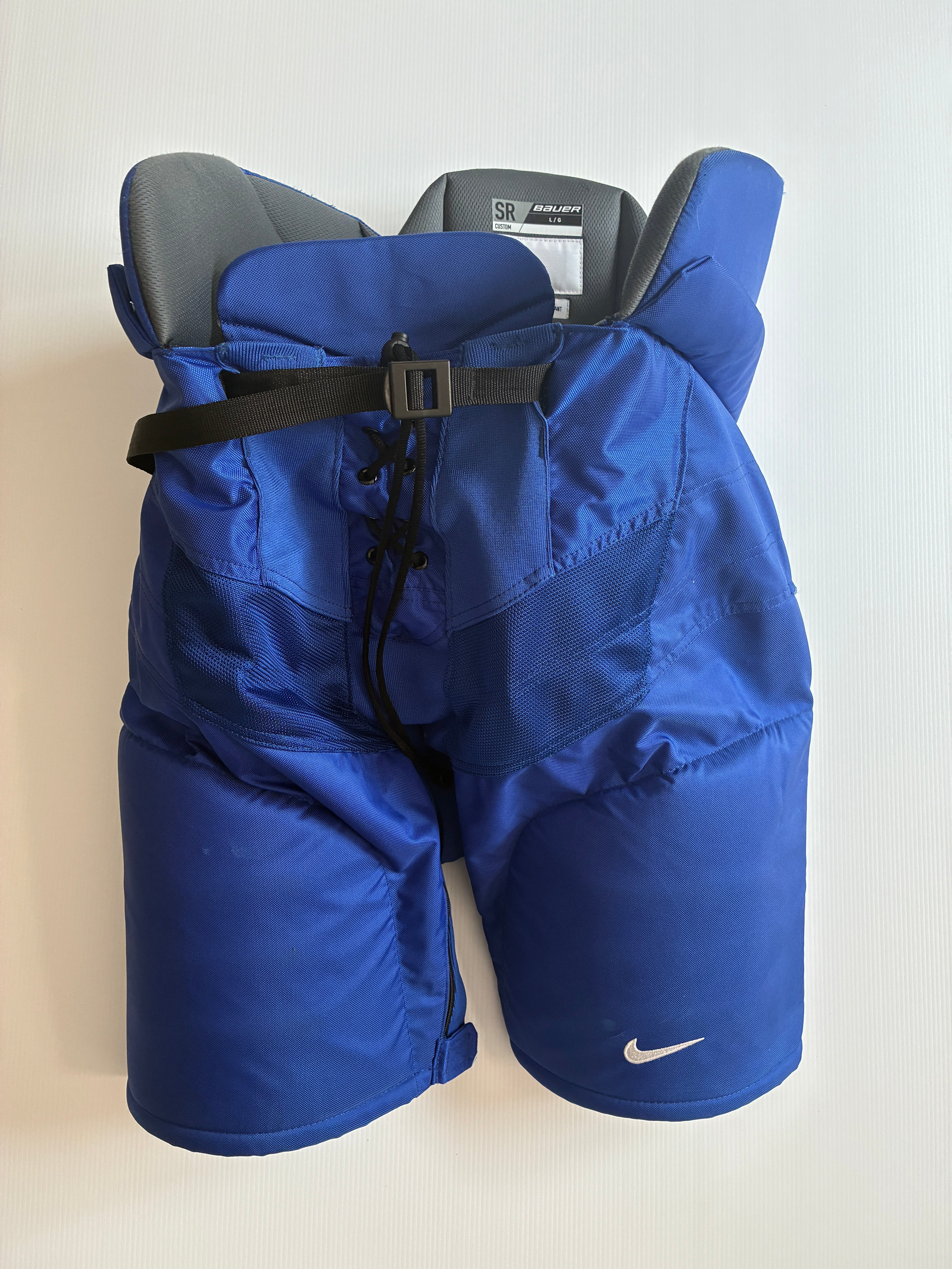 Like New Senior Large Nike Bauer Nexus Pro Lite Pro Stock Hockey Pants - Blue